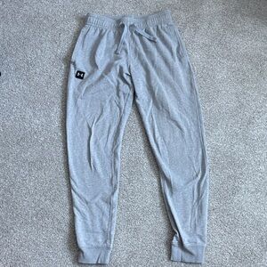 Men's Under Armour Light Gray Sweatpants Joggers sz Medium Tall MT